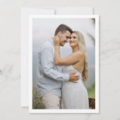 Minimal Blue Save the Date Hochzeitsankündigung (Rückseite)