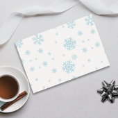 Minimal Blue Snowflakes Urlaub Seidenpapier