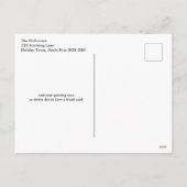 Minimal Blue Snowflakes Weihnachten Postkarte (Rückseite)