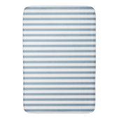 Minimal Blue Stripes Modern Pattern Design Badematte (Vorderseite Vertikal)