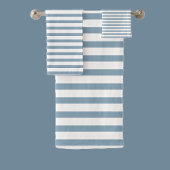 Minimal Blue Stripes Modern Pattern Design Badhandtuch Set
