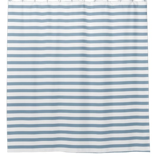 Minimal Blue Stripes Modern Pattern Design Duschvorhang (Vorderseite)