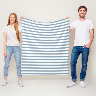 Minimal Blue Stripes Modern Pattern Design Fleecedecke