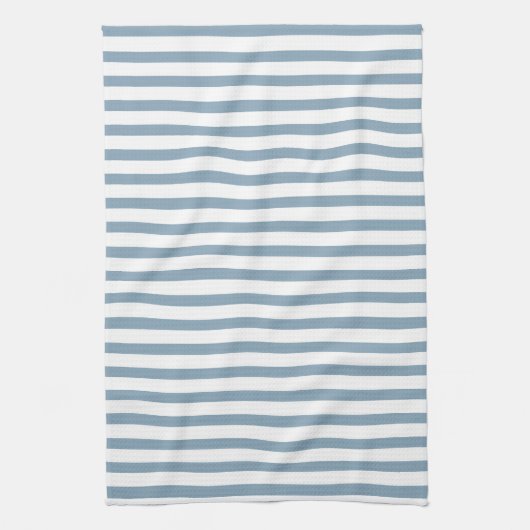 Minimal Blue Stripes Modern Pattern Design Geschirrtuch (Vertikal)