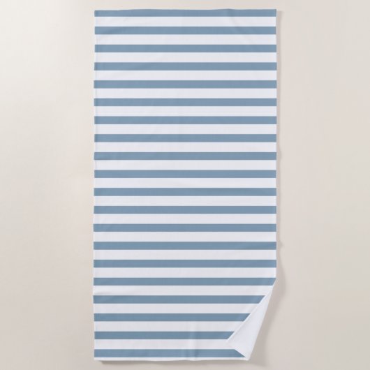 Minimal Blue Stripes Modern Pattern Design Strandtuch (Vorderseite)