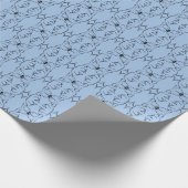 Minimal Blue Symmetry Pattern | Abstract Animal Geschenkpapier (Ecke)