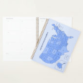 Minimal Blue United States Map Illustration Planer (Anzeige)