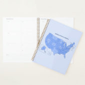 Minimal Blue United States Map Illustration Planer (Anzeige)