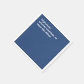 Minimal Blue Vegetarian Erntedank Haiku Serviette (Ecke)