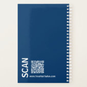 Minimal Blue White Small Business Terminkalender Planer (Rückseite)