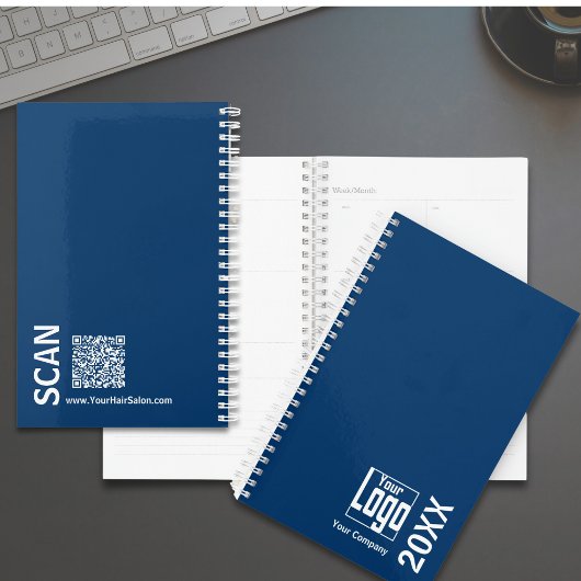 Minimal Blue White Small Business Terminkalender Planer