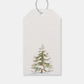 Minimal Blue Winter Weihnachten Babydusche Geschenkanhänger (Rückseite)