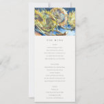 Minimal Blue Yellow Sunflower Wedding Menu Card Einladung<br><div class="desc">Für weitere Anpassungen oder andere passende Artikel kontaktieren Sie mich bitte unter yellowfebstudio@gmail.com</div>