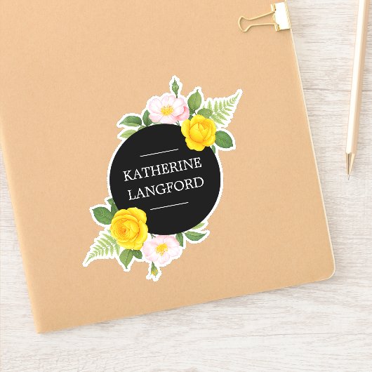 Minimal Blumenstrauß Beauty Salon Business Suite Aufkleber (Notizbuch)