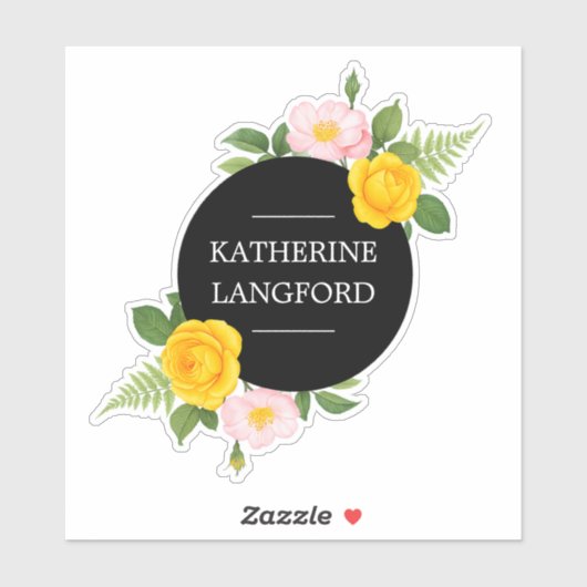 Minimal Blumenstrauß Beauty Salon Business Suite Aufkleber (Blatt)