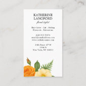 Minimal Blumenstrauß Schönheitssalon Grau Visitenkarte (Rückseite)