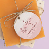Minimal Blush Bloom Bold Script Hochzeit Vielen Da Geschenkanhänger