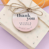 Minimal Blush Bloom Bold Script Hochzeit Vielen Da Geschenkanhänger