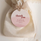 Minimal Blush Bloom Bold Script Hochzeit Vielen Da Geschenkanhänger