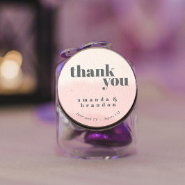 Minimal Blush Bloom Bold Script Hochzeit Vielen Da Runder Aufkleber