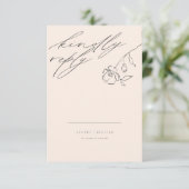 Minimal Blush Delicate Frische Pasta machen RSVP Karte (Stehend Vorderseite)