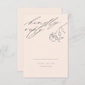 Minimal Blush Delicate Frische Pasta machen RSVP Karte (Vorne/Hinten)