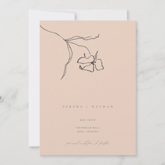 Minimal Blush Delicate Frische Pasta machen Save The Date (Vorderseite)