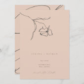Minimal Blush Delicate Frische Pasta machen Save The Date (Vorne/Hinten)
