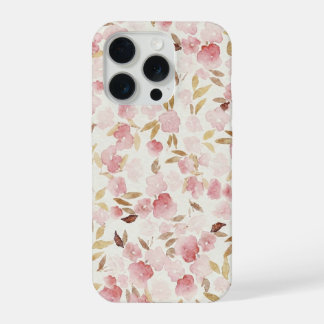 Minimal Blush Floral Phone Case | Soft Watercolor  iPhone 15 Pro Hülle
