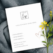 Minimal Blush Heart Kraft Business Service Logo Flyer