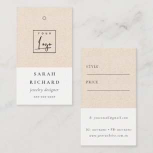 Minimal-Blush-Keramik Texture-Preis-Logo Visitenkarte