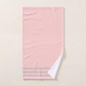 Minimal Blush Pink Solid Design Badhandtuch Set (Handtuch)