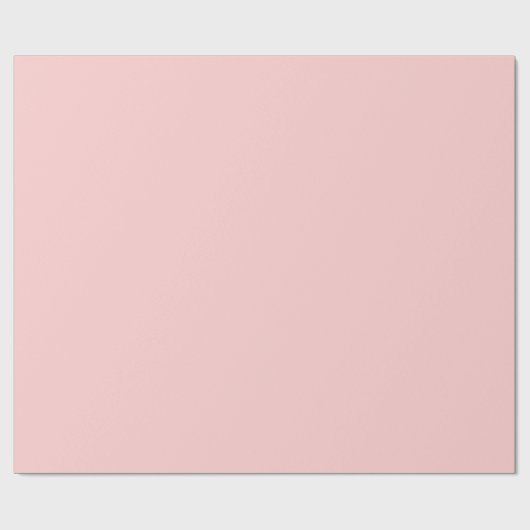 Minimal Blush Pink Solid Design Geschenkpapier (Flach)