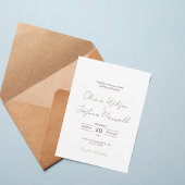 Minimal Blush Script Wedding Invitation | Elegant  Einladung