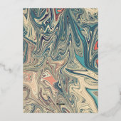 Minimal Bohemische künstlerische Abstrakte Hochzei Folieneinladung (Rückseite)