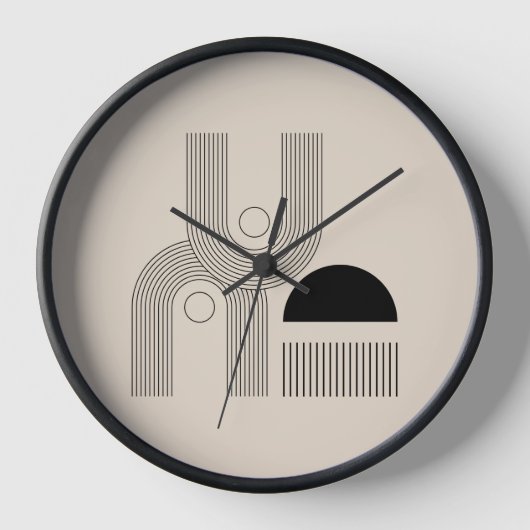 Minimal Boho Acryl Wanduhr Boho Style (Vorderseite)