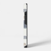 Minimal Boho ästhetische Rainbow Monogram iPhone Hülle (Linke Seite)
