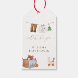 Minimal Boho Boy Clothes Kinderdusche Geschenkanhänger