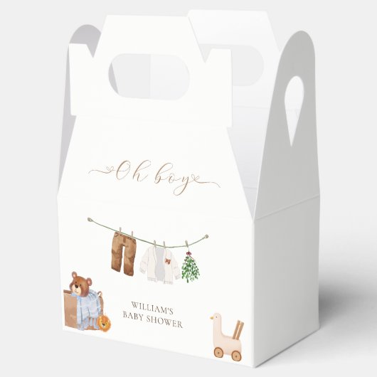 Minimal Boho Boy Clothes Kinderdusche Geschenkschachtel (Geöffnet)