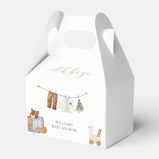 Minimal Boho Boy Clothes Kinderdusche Geschenkschachtel (Vorderseite)