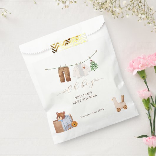 Minimal Boho Boy Clothes Kinderdusche Geschenktütchen (Versiegelt)