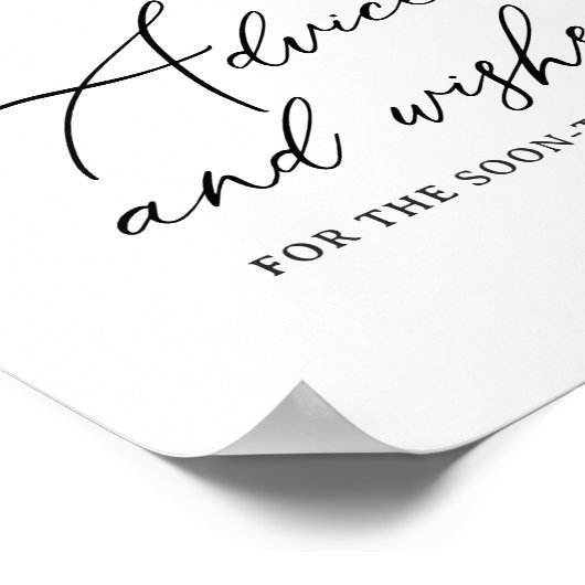 Minimal Boho Brautparty Beratung und Wünsche Unter Poster (Ecke)