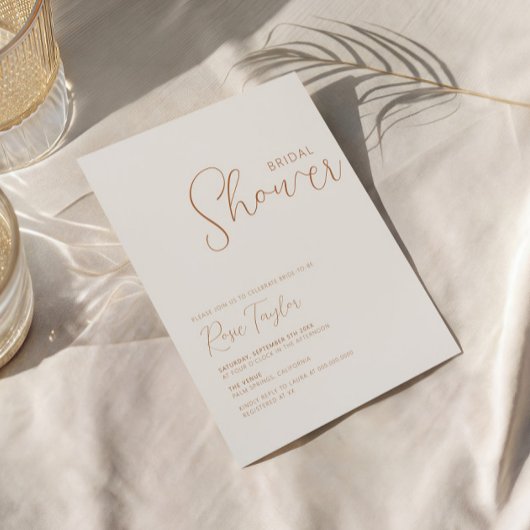 Minimal-Boho-Brautparty Einladung