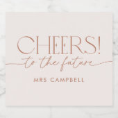 Minimal-Boho-Brautparty-neutral Schaumweinetikett (Einzelnes Label)