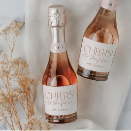 Minimal-Boho-Brautparty-neutral Schaumweinetikett