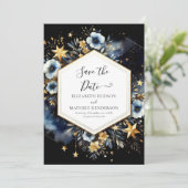 Minimal Boho Celestial Wedding Save The Date (Stehend Vorderseite)