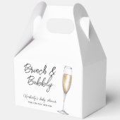 Minimal Boho Champagne Brunch Bubbly Baby Dusche Geschenkschachtel (Vorderseite)