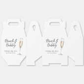 Minimal Boho Champagne Brunch Bubbly Baby Dusche Geschenkschachtel (Ungeklappt)