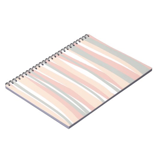 Minimal Boho Chic Abstrakt Lines Notebook Notizblock (Linke Seite)