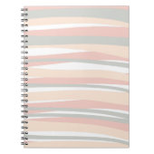 Minimal Boho Chic Abstrakt Lines Notebook Notizblock (Vorderseite)